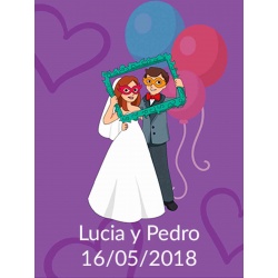 Pegatina para personalizar regalos de Boda