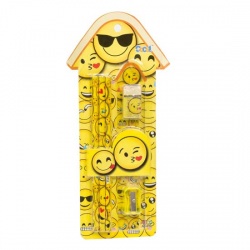 Set de material escolar con emoticonos