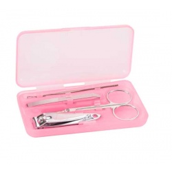 Set de manicura en caja rosa