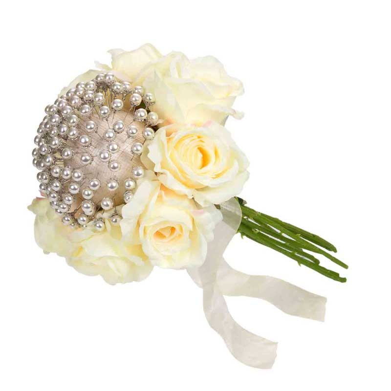 Bouquet con rosas para alfileres de boda