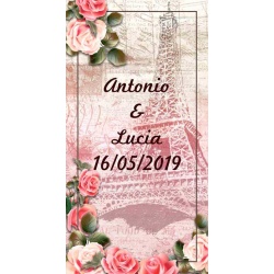 Pegatinas para regalos de boda con flores