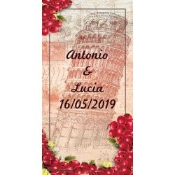 Pegatinas para regalos de boda con flores