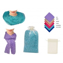 Pañuelo de cuello rejilla y bolsa de tul