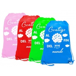 Mochila Contigo al fin del mundo, surtido en 4 colores