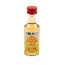 Mini-botellita de Licor de Ron Miel, 20 ml, modelo Dórica en cristal