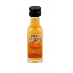 Mini-botellita de Crema Catalana, 20 ml, modelo Marasca en cristal