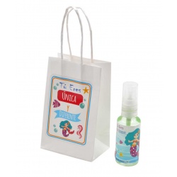 Pack con perfume de azahar, en bote de plástico 30 ml y bolsa decorada