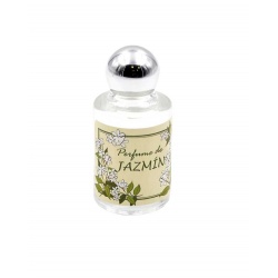 Bote de perfume de jazmín en cristal, 10 ml, con pegatina decorada