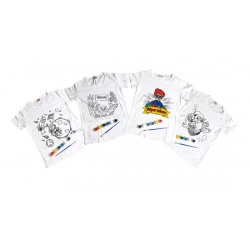 PACK 4 CAMISETAS PARA COLOREAR