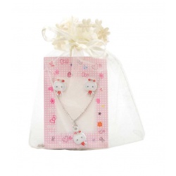 CONJUNTO COLLAR Y PENDIENTES EN ORGANZA