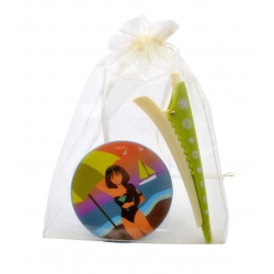 ESPEJO Y PINZA BOLI EN ORGANZA