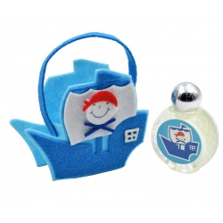 BARCO FIELTRO AZUL CON COLONIA