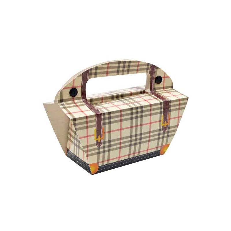 CAJITA BOLSA CUADROS 17*10cm