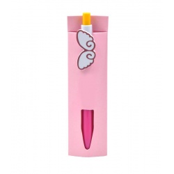 Bolígrafo infantil rosa en cartón rosa