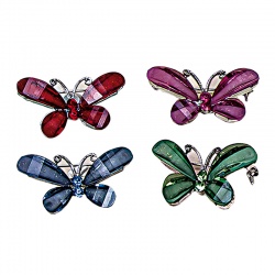 BROCHE MARIPOSA ALAS ABIERTAS SURT. COL 