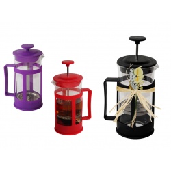 TETERA-CAFETERA DE CRISTAL + FLOR D. (8501) + RAFIA (8507)