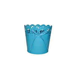 CUBO AZUL DE METAL CON CINTA