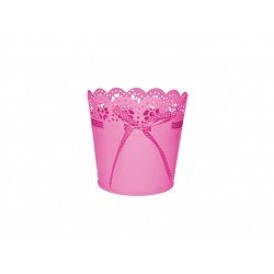 CUBO ROSA DE METAL CON CINTA