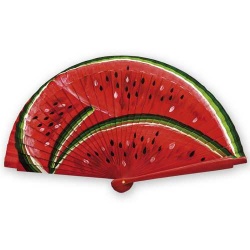 ABANICO PINTADO SANDIA  