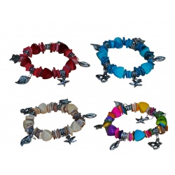 PULSERA NACAR CON ABALORIOS