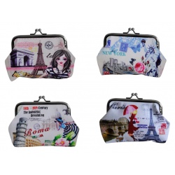 Monedero romántico con bonitos dibujos para invitadas de boda