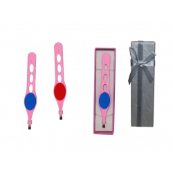 PINZAS DE DEPILAR CIRCULOS + CAJA LAZO (8513)