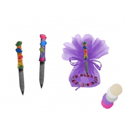 LIMA DE UÑAS + PULSERA CARAMELO (8106) + BOLSA TULL (8940)