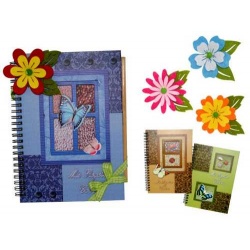 CUADERNO DE COCINA CON LAPIZ + FLOR FIELTRO (8500)