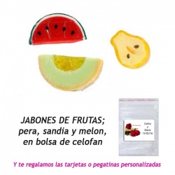 Jabones de frutas olorosos,  regalo de Boda en Outlet