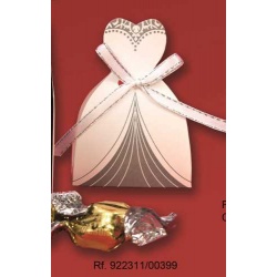 CAJA CARTON TRAJE NOVIA CON CARAMELOS
