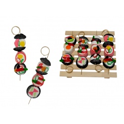 PALET DE MADERA CON 4 PINCHOS DE SUSHI (200 Gr.)