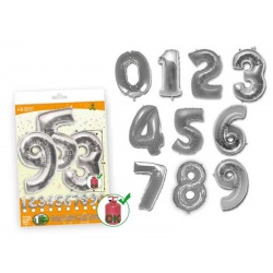 Globo plata número de poliamida (1 mt.)