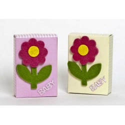 Caja vichy con jabones decorado rosa