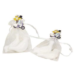 JABONES PALOMA EN ORG. Y PINZA NOVIOS