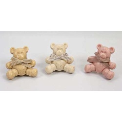 Jabon osito con lazo surtido en 3 modelos