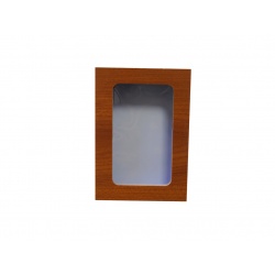 ESTUCHE DE MADERA CON VENTANA (7x10 cm.)