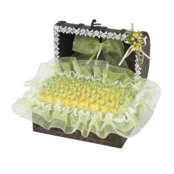 BAUL MEDIANO ORGANZA VERDE CLARO