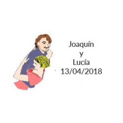 pegatinas original invitados boda