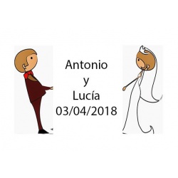 pegatinas original invitado para boda batatas