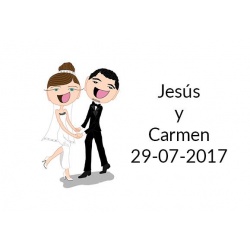 pegatinas original invitado para boda batatas