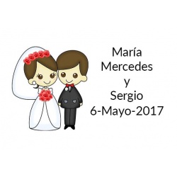 pegatinas original invitado para boda batatas