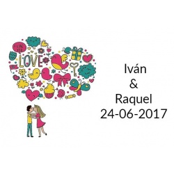 pegatinas original invitado para boda batatas