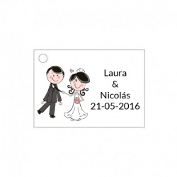 Tarjetita de boda de novios original