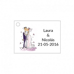 Tarjetita para adornar detalles de boda