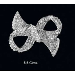 COLETERO LAZO ZIRCONITAS BLANCO 5,5 cm.