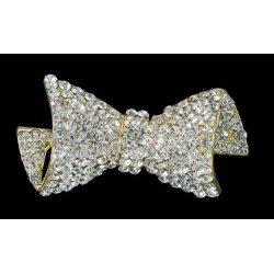 COLETERO LAZO ZIRCONITAS BLANCO 6 cm.