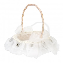 CESTA VOLANTES ORGANZA BLANCA Y PL