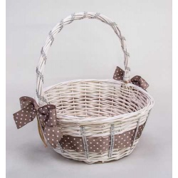 CESTA MIMBRE MED. CON TIRAS DE BRILLANTITOS
