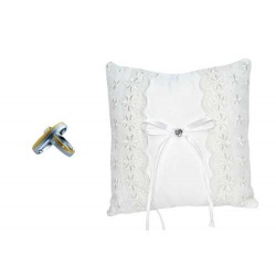 COJIN DE TELA ANILLOS CORAZON RF. 221