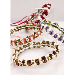 Coronita niña rojo/malva/naranja/marrón